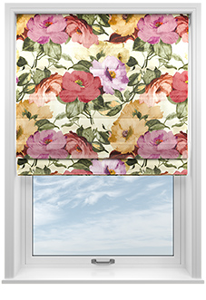 Amelia Faux Silk, Berry Blush - Motorised Roman Blind